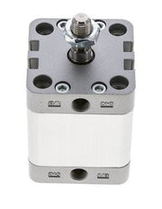 ISO 21287 Kompakter doppeltwirkender Zylinder 40-25mm - Magnetisch - Stange mit Außengewinde
