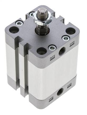 ISO 21287 Doppeltwirkender Kompaktzylinder 40-30mm - Magnetisch - Stange mit Außengewinde