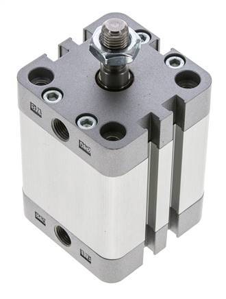 ISO 21287 Doppeltwirkender Kompaktzylinder 40-30mm - Magnetisch - Stange mit Außengewinde