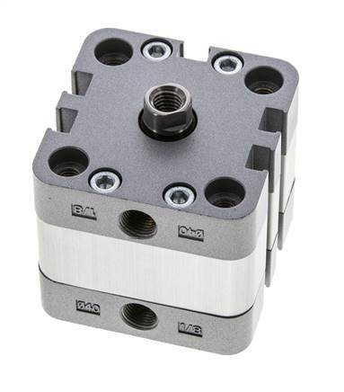 ISO 21287 Compact Double Acting Cylinder 40-5mm - Magnetic
