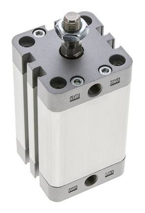 ISO 21287 Kompakter doppeltwirkender Zylinder 40-50mm - Magnetisch - Stange mit Außengewinde