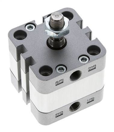 ISO 21287 Compact Double Acting Cylinder 40-5mm - Magnetic - Male Rod