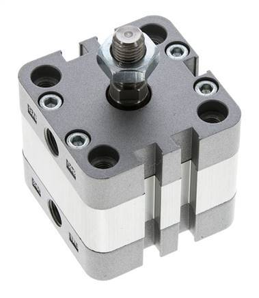 ISO 21287 Doppeltwirkender Kompaktzylinder 40-5mm - Magnetisch - Stange mit Außengewinde