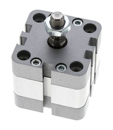 ISO 21287 Doppeltwirkender Kompaktzylinder 40-5mm - Magnetisch - Stange mit Außengewinde
