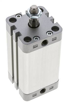 ISO 21287 Kompakter doppeltwirkender Zylinder 40-60mm - Magnetisch - Stange mit Außengewinde