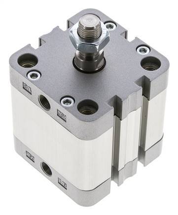 ISO 21287 Doppeltwirkender Kompaktzylinder 50-25mm - Magnetisch - Stange mit Außengewinde