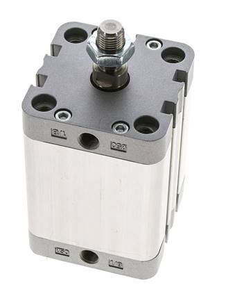 ISO 21287 Compact Double Acting Cylinder 50-50mm - Magnetic - Male Rod