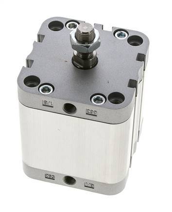 ISO 21287 Doppeltwirkender Kompaktzylinder 63-40mm - Magnetisch - Außengewinde