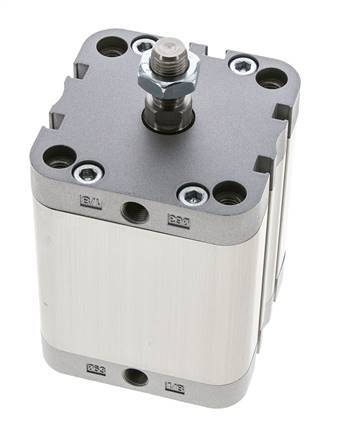 ISO 21287 Doppeltwirkender Kompaktzylinder 63-50mm - Magnetisch - Stange mit Außengewinde