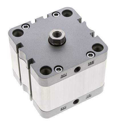 ISO 21287 Compact Double Acting Cylinder 80-25mm - Magnetic