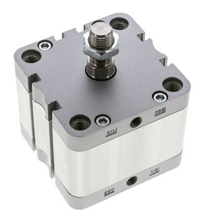 ISO 21287 Compact Double Acting Cylinder 80-25mm - Magnetic - Male Rod