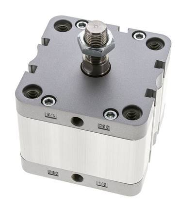 ISO 21287 Doppeltwirkender Kompaktzylinder 80-25mm - Magnetisch - Stange mit Außengewinde