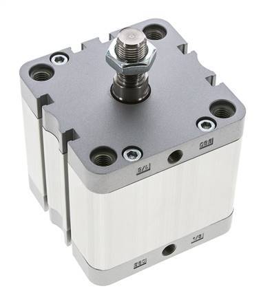 ISO 21287 Doppeltwirkender Kompaktzylinder 80-40mm - Magnetisch - Stange mit Außengewinde
