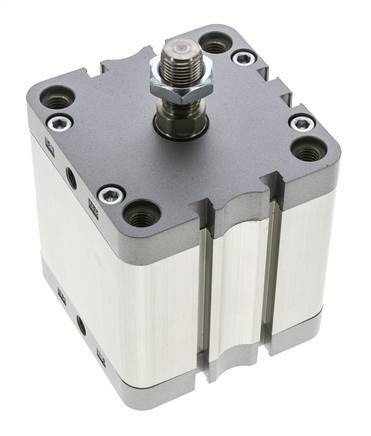 ISO 21287 Kompakter doppeltwirkender Zylinder 80-50mm - Magnetisch - Stange mit Außengewinde