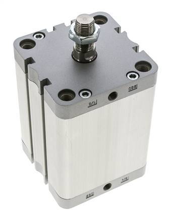 ISO 21287 Compact Double Acting Cylinder 80-80mm - Magnetic - Male Rod