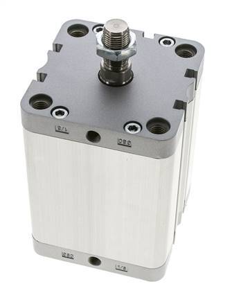 ISO 21287 Kompakter doppeltwirkender Zylinder 80-80mm - Magnetisch - Stange mit Außengewinde