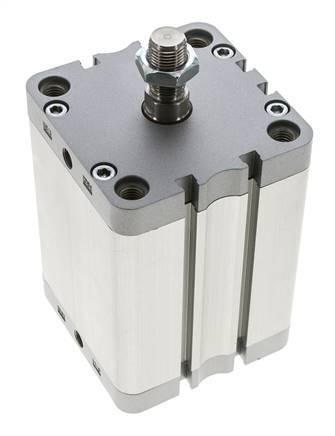 ISO 21287 Kompakter doppeltwirkender Zylinder 80-80mm - Magnetisch - Stange mit Außengewinde