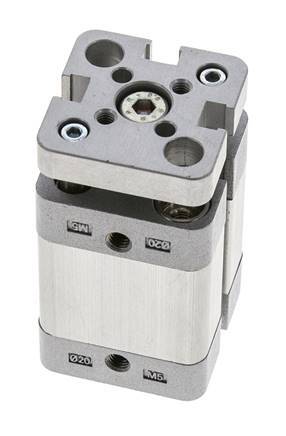 ISO 21287 Kompakter doppeltwirkender Zylinder 20-15mm - magnetisch - nicht drehend