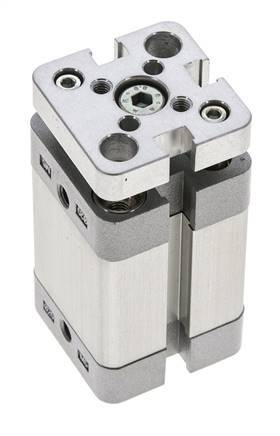 ISO 21287 Kompakter doppeltwirkender Zylinder 20-20mm - magnetisch - nicht drehend
