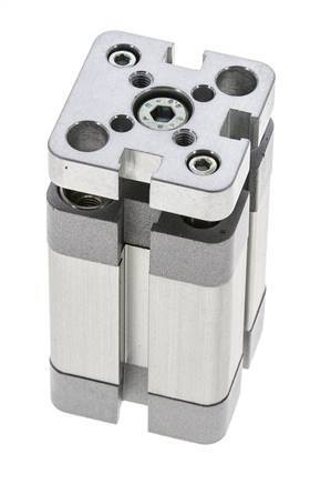 ISO 21287 Kompakter doppeltwirkender Zylinder 20-20mm - magnetisch - nicht drehend
