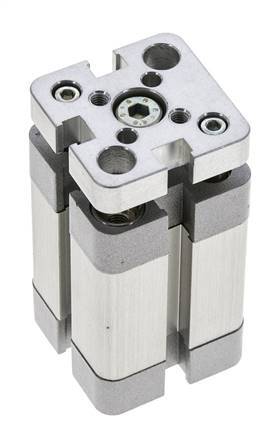 ISO 21287 Kompakter doppeltwirkender Zylinder 20-20mm - magnetisch - nicht drehend