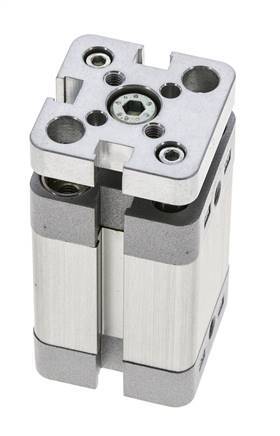 ISO 21287 Kompakter doppeltwirkender Zylinder 20-20mm - magnetisch - nicht drehend