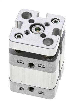 ISO 21287 Kompakter doppeltwirkender Zylinder 20-5mm - magnetisch - nicht drehend