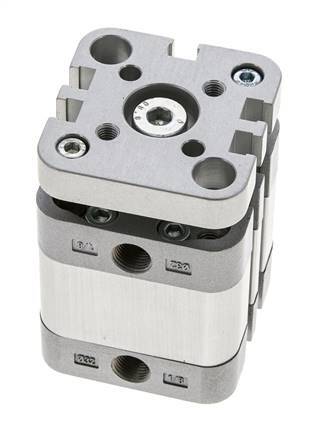 ISO 21287 Kompakter doppeltwirkender Zylinder 32-10mm - magnetisch - nicht drehend