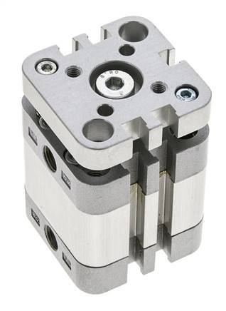 ISO 21287 Kompakter doppeltwirkender Zylinder 32-10mm - magnetisch - nicht drehend