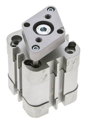 ISO 21287 Kompakter doppeltwirkender Zylinder 32-15mm - magnetisch - nicht drehend