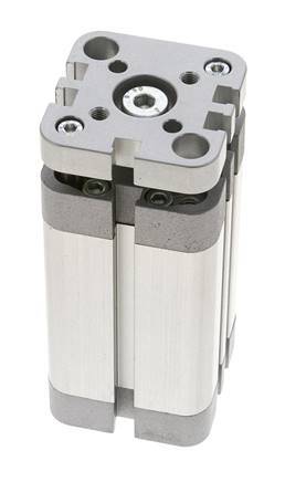 ISO 21287 Kompakter doppeltwirkender Zylinder 32-50mm - magnetisch - nicht drehend