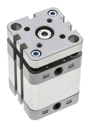 ISO 21287 Compact Double Acting Cylinder 40-20mm - Magnetic - Non-Rotating