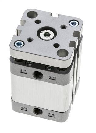 ISO 21287 Kompakter doppeltwirkender Zylinder 40-20mm - magnetisch - nicht drehend