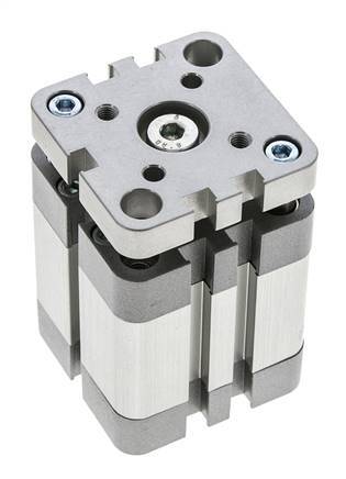 ISO 21287 Kompakter doppeltwirkender Zylinder 40-20mm - magnetisch - nicht drehend