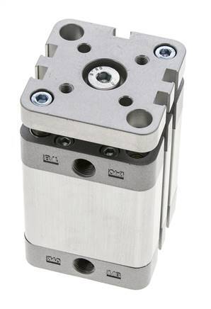 ISO 21287 Kompakter doppeltwirkender Zylinder 40-30mm - magnetisch - nicht drehend