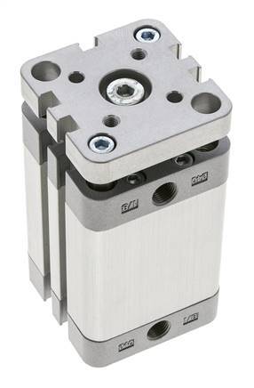 ISO 21287 Kompakter doppeltwirkender Zylinder 40-40mm - magnetisch - nicht drehend