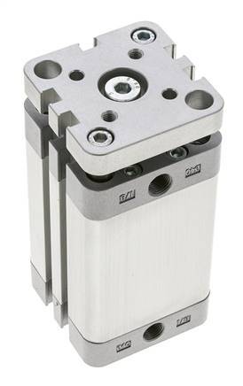 ISO 21287 Kompakter doppeltwirkender Zylinder 40-50mm - magnetisch - nicht drehend