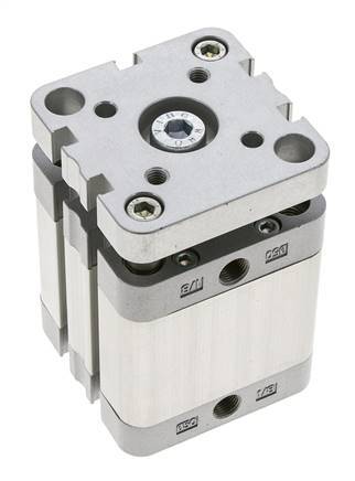 ISO 21287 Compact Double Acting Cylinder 50-30mm - Magnetic - Non-Rotating