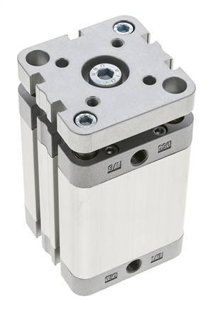 ISO 21287 Kompakter doppeltwirkender Zylinder 50-50mm - magnetisch - nicht drehend