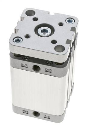 ISO 21287 Kompakter doppeltwirkender Zylinder 50-50mm - magnetisch - nicht drehend