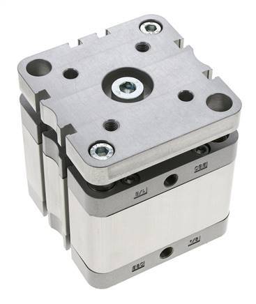 ISO 21287 Kompakter doppeltwirkender Zylinder 80-25mm - magnetisch - nicht drehend