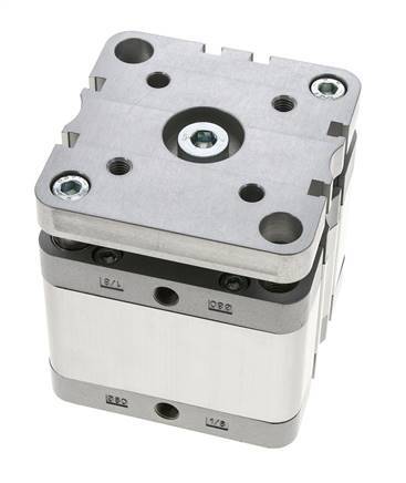 ISO 21287 Compact Double Acting Cylinder 80-25mm - Magnetic - Non-Rotating