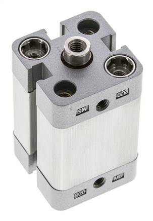 ISO 21287 Kompakter einfachwirkender Zylinder 20-20mm - magnetisch