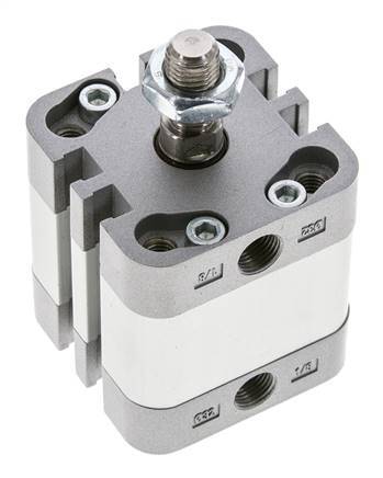 ISO 21287 Einfachwirkender Kompaktzylinder 32-10mm - Magnetisch - Stangengriff