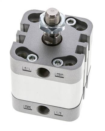 ISO 21287 Einfachwirkender Kompaktzylinder 32-10mm - Magnetisch - Stangengriff