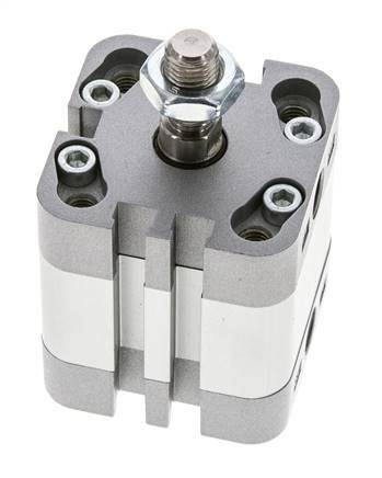 ISO 21287 Einfachwirkender Kompaktzylinder 32-10mm - Magnetisch - Stangengriff