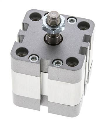 ISO 21287 Einfachwirkender Kompaktzylinder 40-10mm - Magnetisch - Stangengriff
