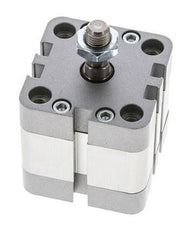 ISO 21287 Einfachwirkender Kompaktzylinder 40-10mm - Magnetisch - Stangengriff