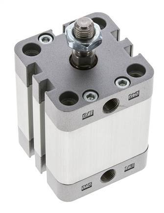 ISO 21287 Kompakter einfachwirkender Zylinder 40-25mm - Magnetisch - Stange mit Außengewinde