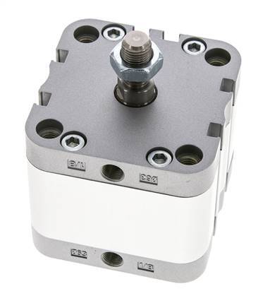 ISO 21287 Einfachwirkender Kompaktzylinder 63-20mm - Magnetisch - Stangengriff